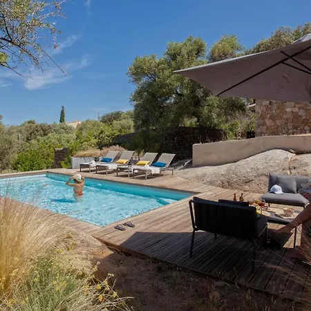 Bodri, Maison En Pierre Avec Vue Et Piscine Chauffee * LʼÎle-Rousse