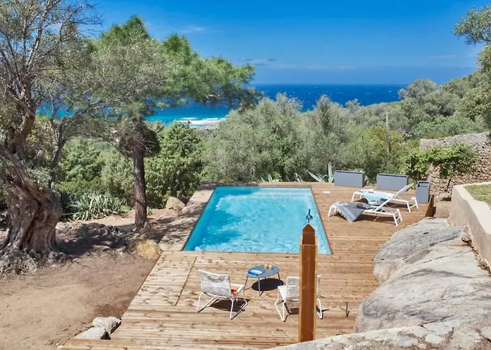 别墅 Bodri, Maison En Pierre Avec Vue Et Piscine Chauffee